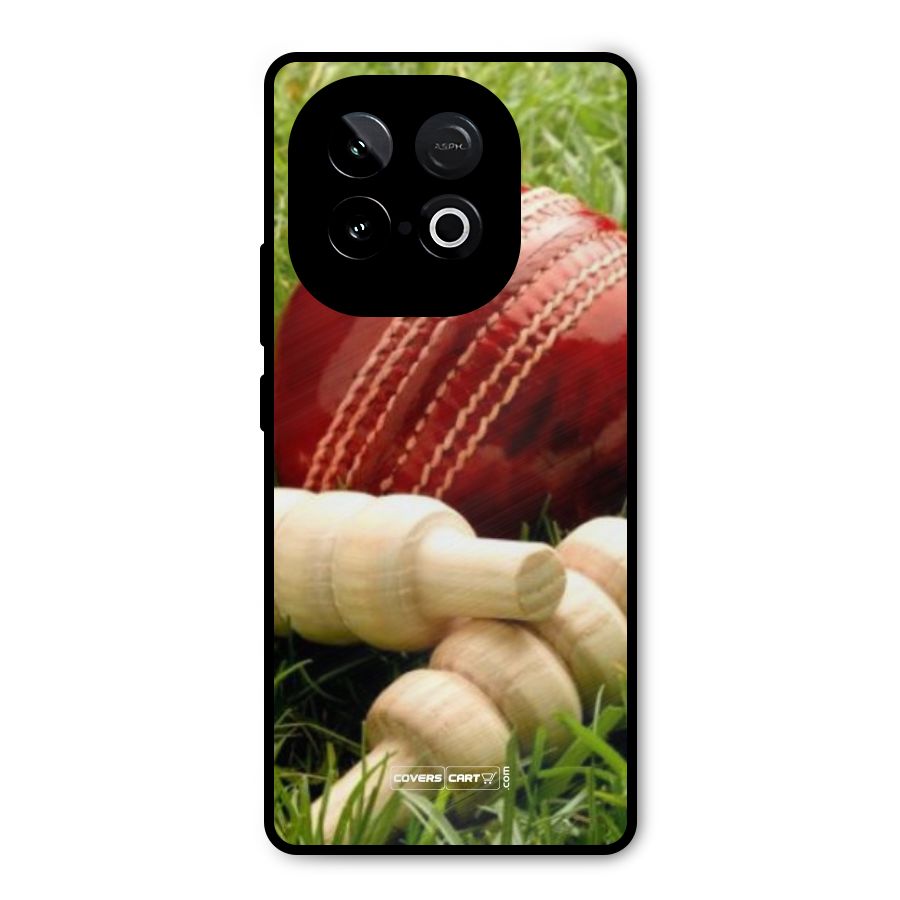 Cricket Ball and Stumps Metal Back Case for iQOO Neo 10