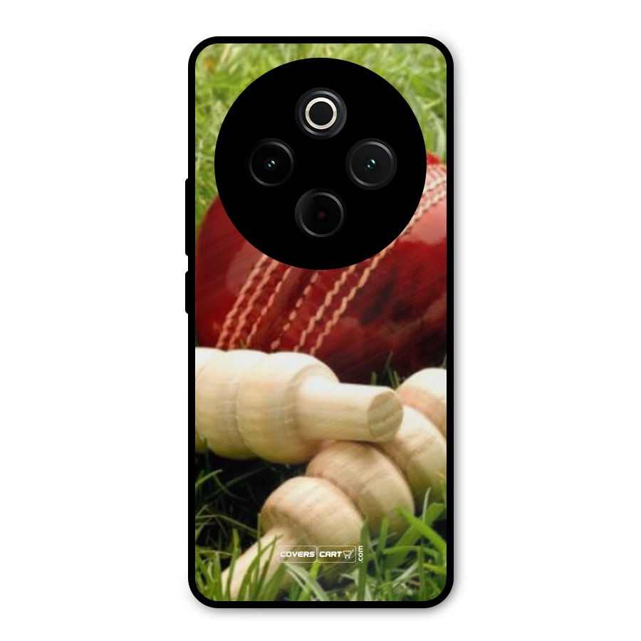 Cricket Ball and Stumps Metal Back Case for iQOO Z10