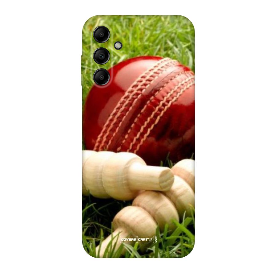 Cricket Ball and Stumps Original Polycarbonate Back Case for Galaxy A14 5G