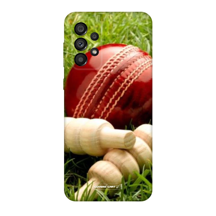 Cricket Ball and Stumps Original Polycarbonate Back Case for Galaxy A73 5G