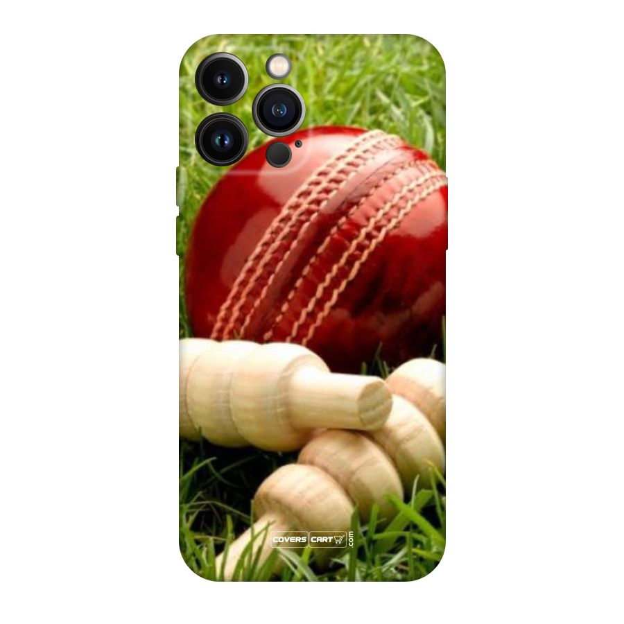 Cricket Ball and Stumps Original Polycarbonate Back Case for iPhone 13 Pro Max