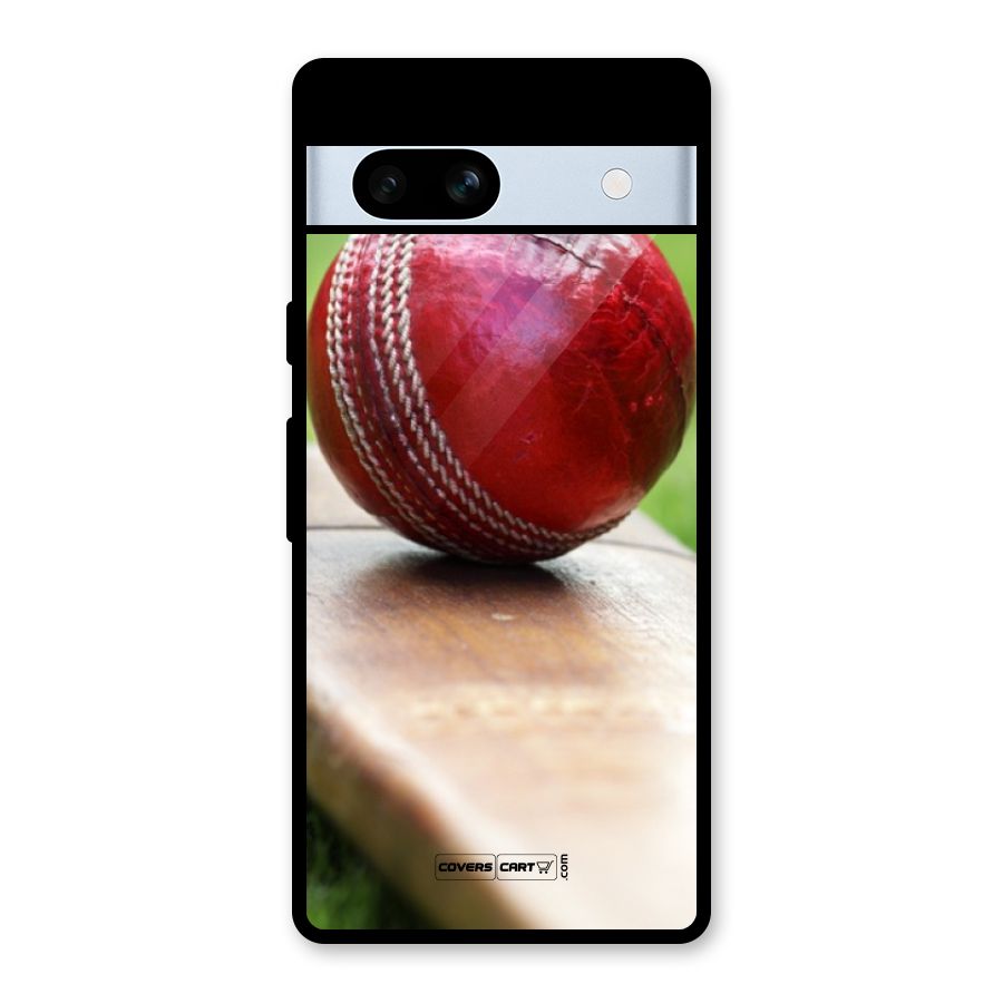 Cricket Bat Ball Glass Back Case for Google Pixel 7a