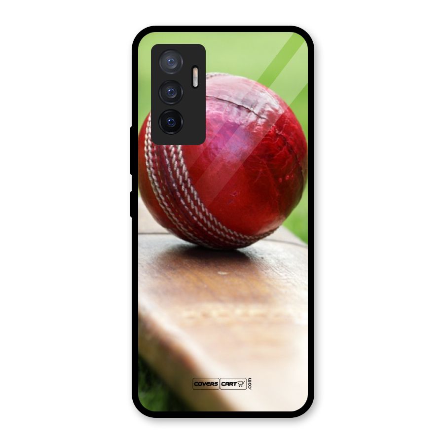 Cricket Bat Ball Glass Back Case for Vivo V23e