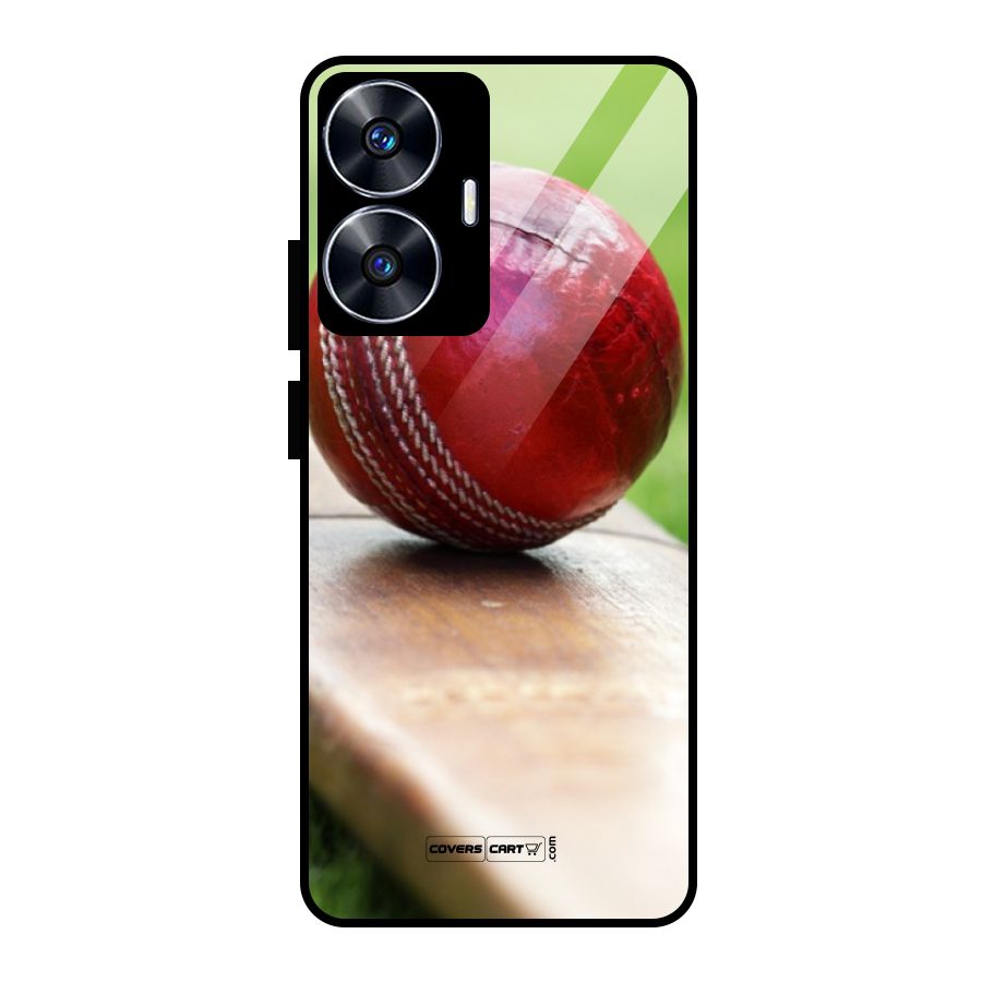 Cricket Bat Ball Glass Back Case for realme C55