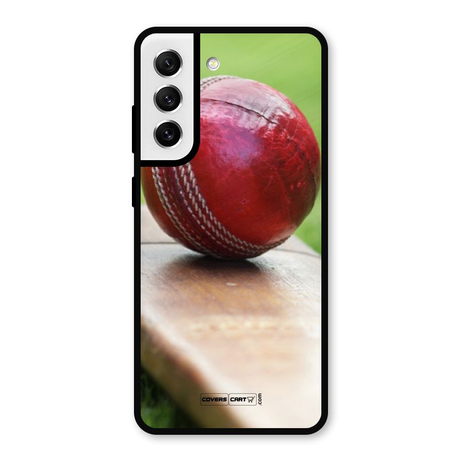 Cricket Bat Ball Metal Back Case for Galaxy S21 FE 5G