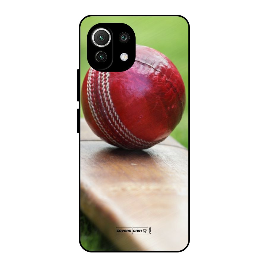Cricket Bat Ball Metal Back Case for Mi 11 Lite