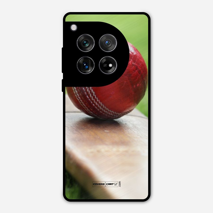 Cricket Bat Ball Metal Back Case for OnePlus 12