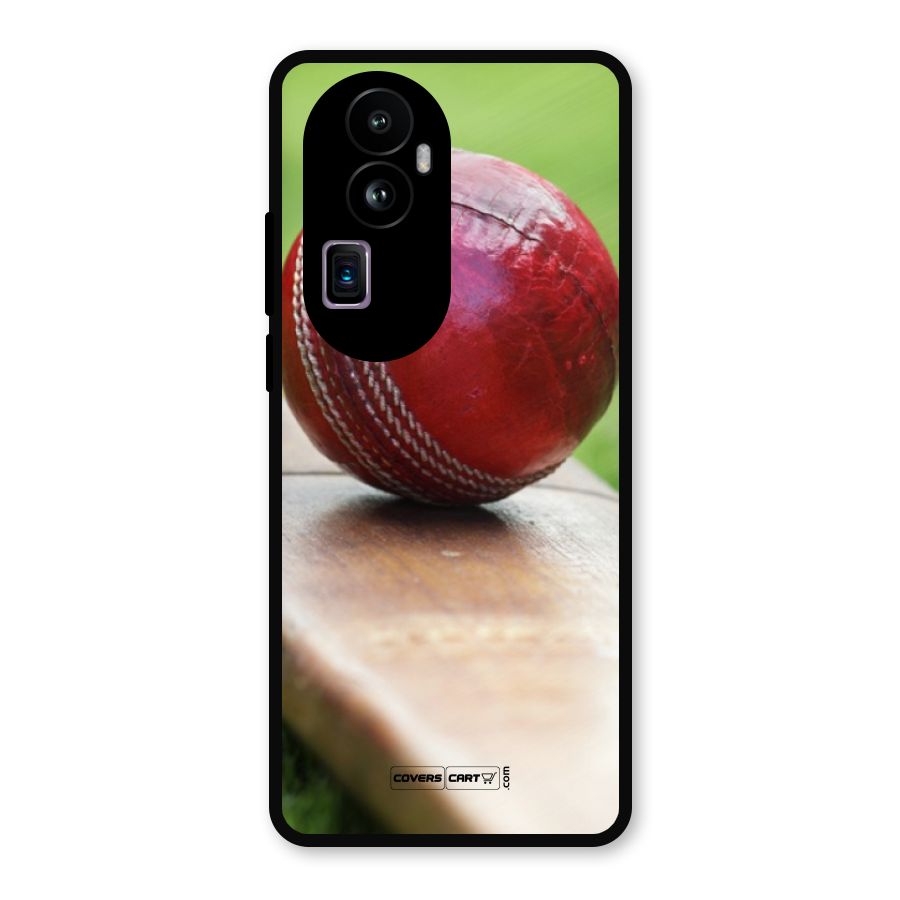 Cricket Bat Ball Metal Back Case for Oppo Reno10 Pro Plus