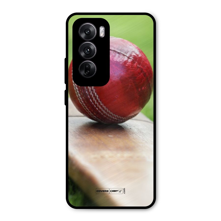 Cricket Bat Ball Metal Back Case for Oppo Reno12