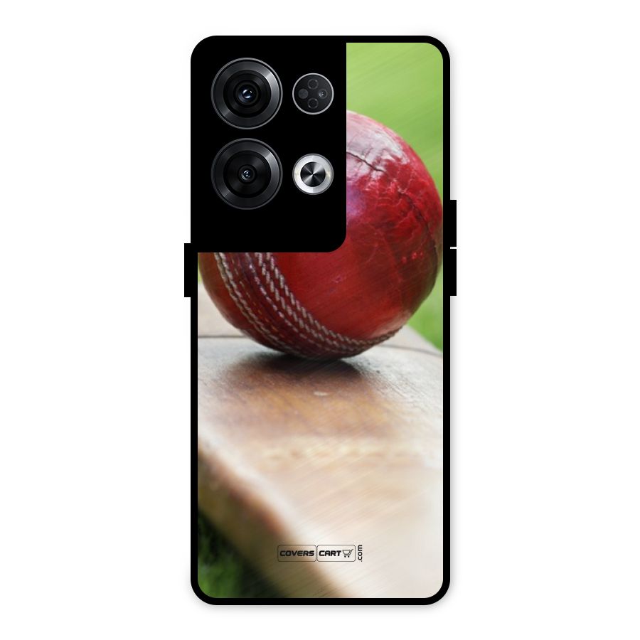 Cricket Bat Ball Metal Back Case for Oppo Reno8 Pro 5G