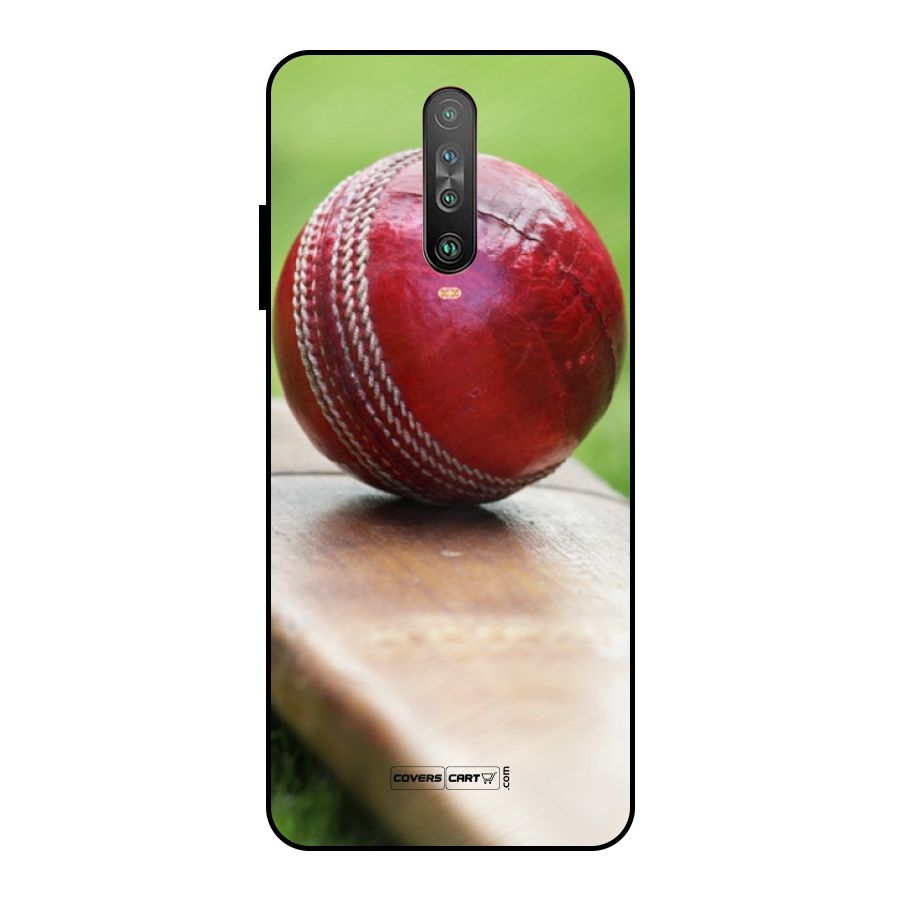 Cricket Bat Ball Metal Back Case for Poco X2