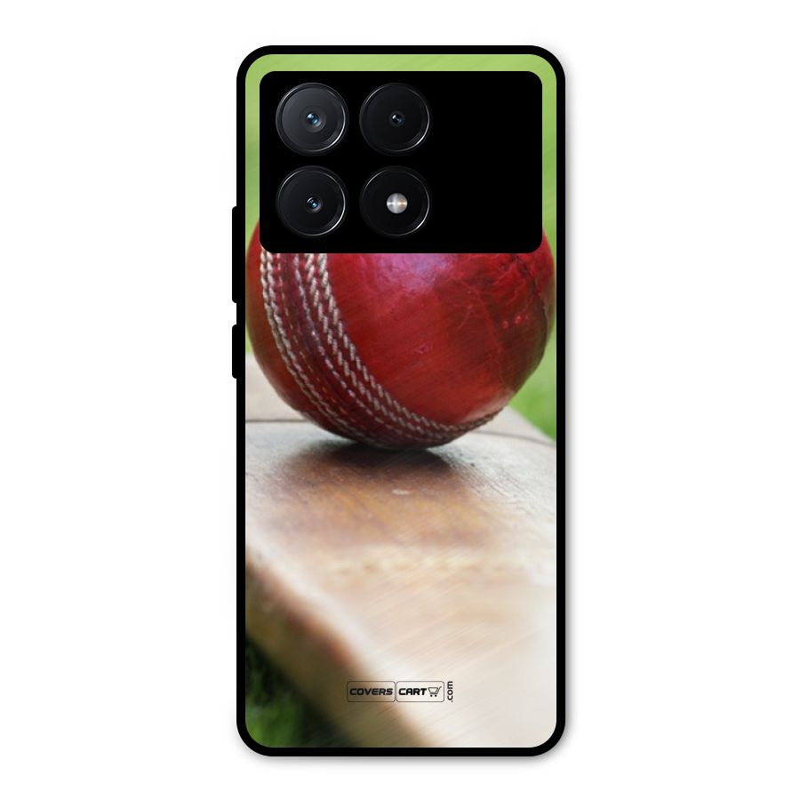 Cricket Bat Ball Metal Back Case for Poco X6 Pro