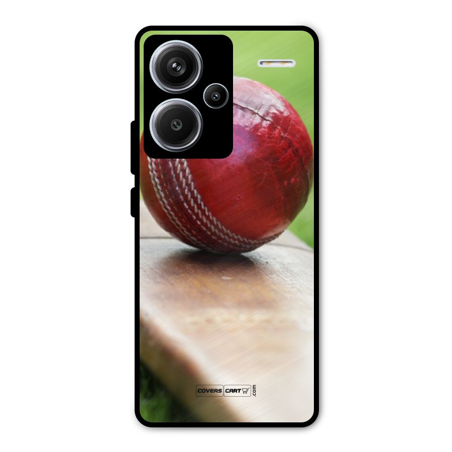 Cricket Bat Ball Metal Back Case for Redmi Note 13 Pro Plus
