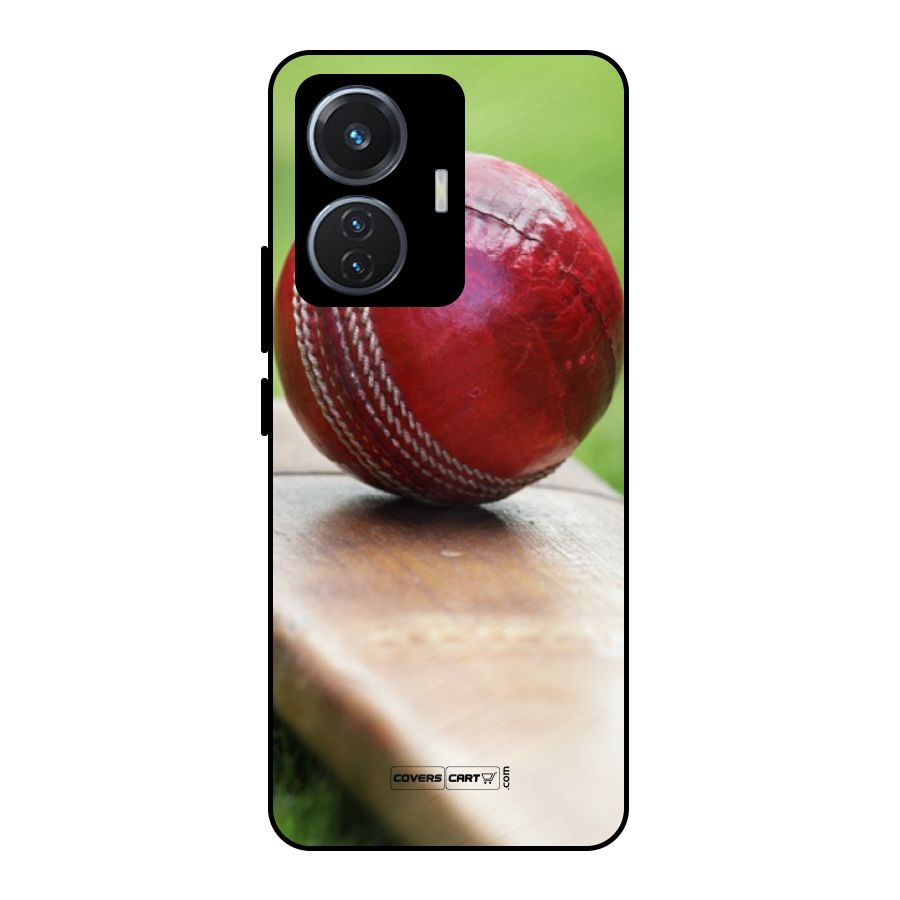Cricket Bat Ball Metal Back Case for Vivo T1 44W
