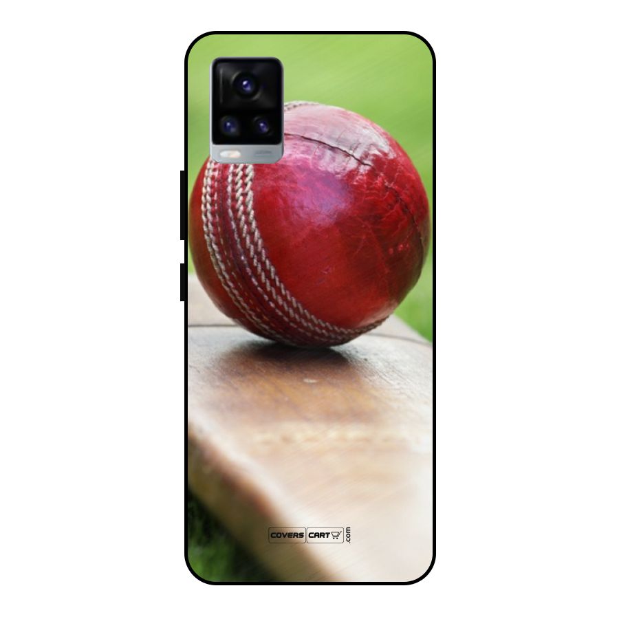 Cricket Bat Ball Metal Back Case for Vivo V20 2021