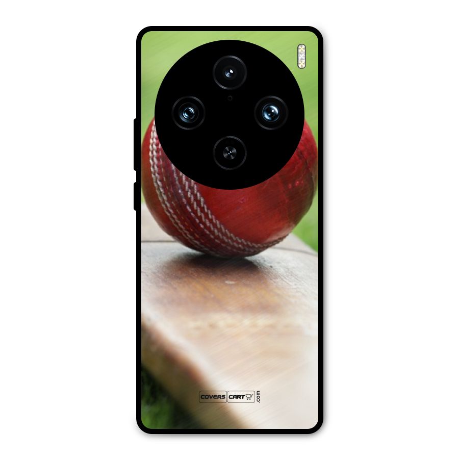 Cricket Bat Ball Metal Back Case for Vivo X100 Pro