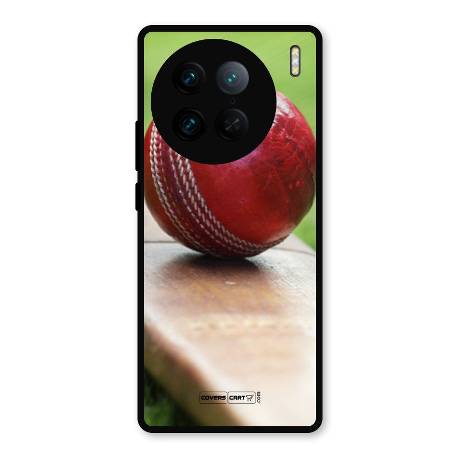 Cricket Bat Ball Metal Back Case for Vivo X90 Pro
