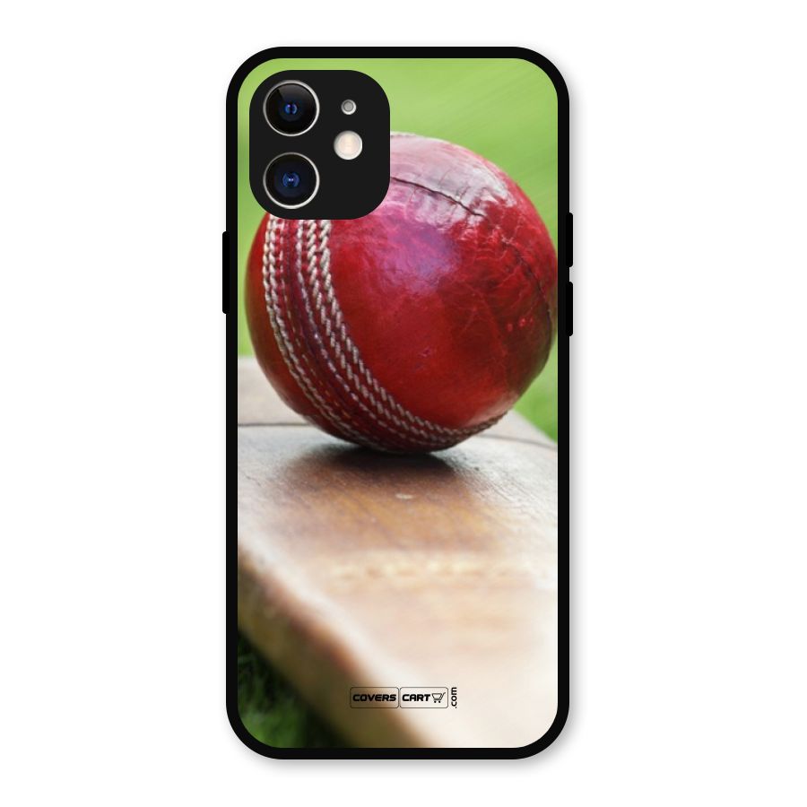 Cricket Bat Ball Metal Back Case for iPhone 12