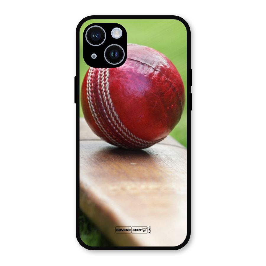 Cricket Bat Ball Metal Back Case for iPhone 14