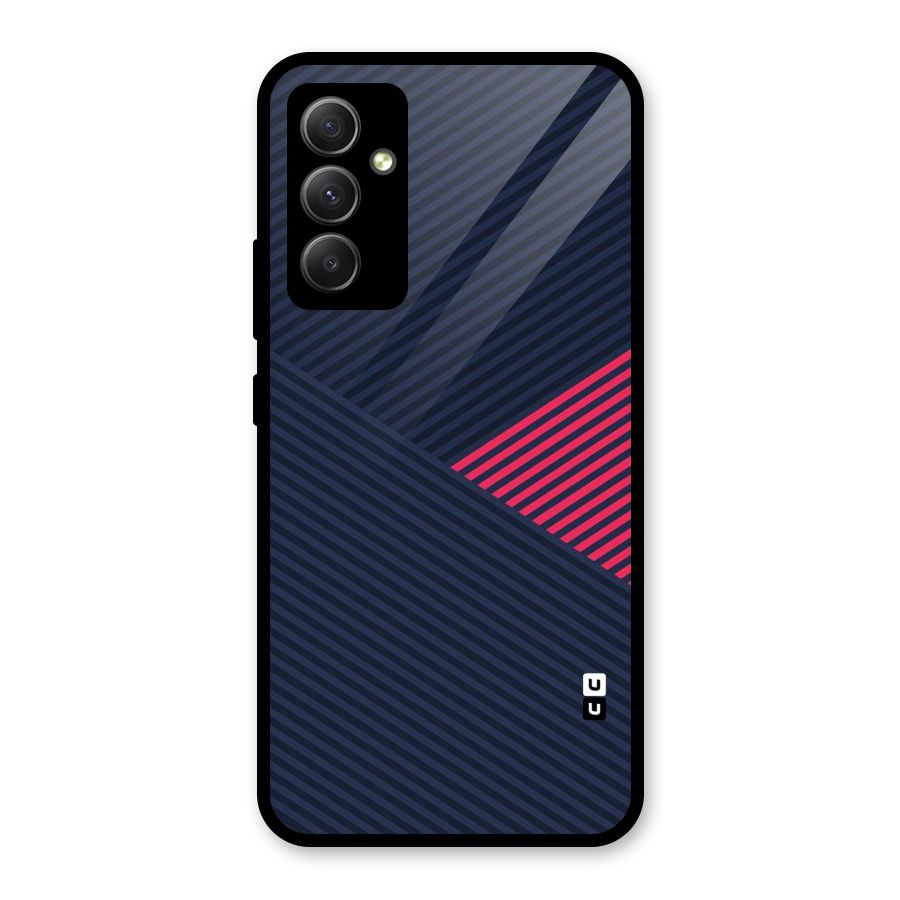 Criscros Stripes Glass Back Case for Galaxy A34