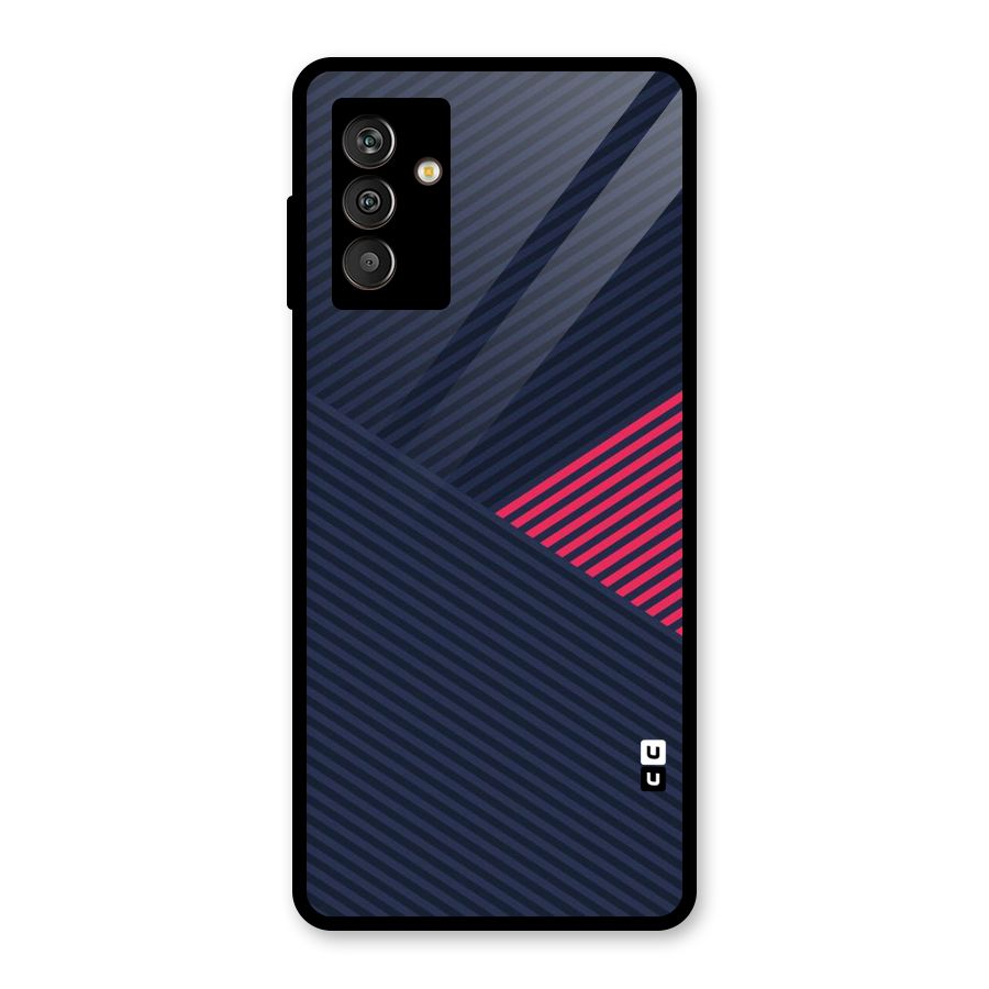 Criscros Stripes Glass Back Case for Galaxy M13