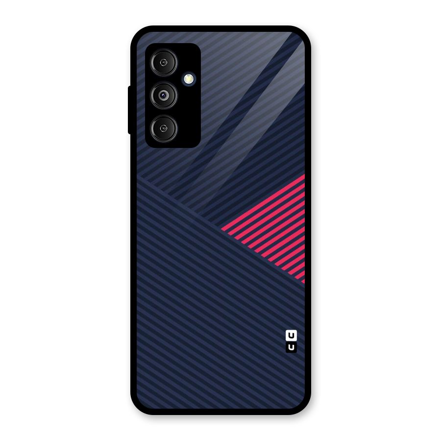 Criscros Stripes Glass Back Case for Galaxy M14 5G