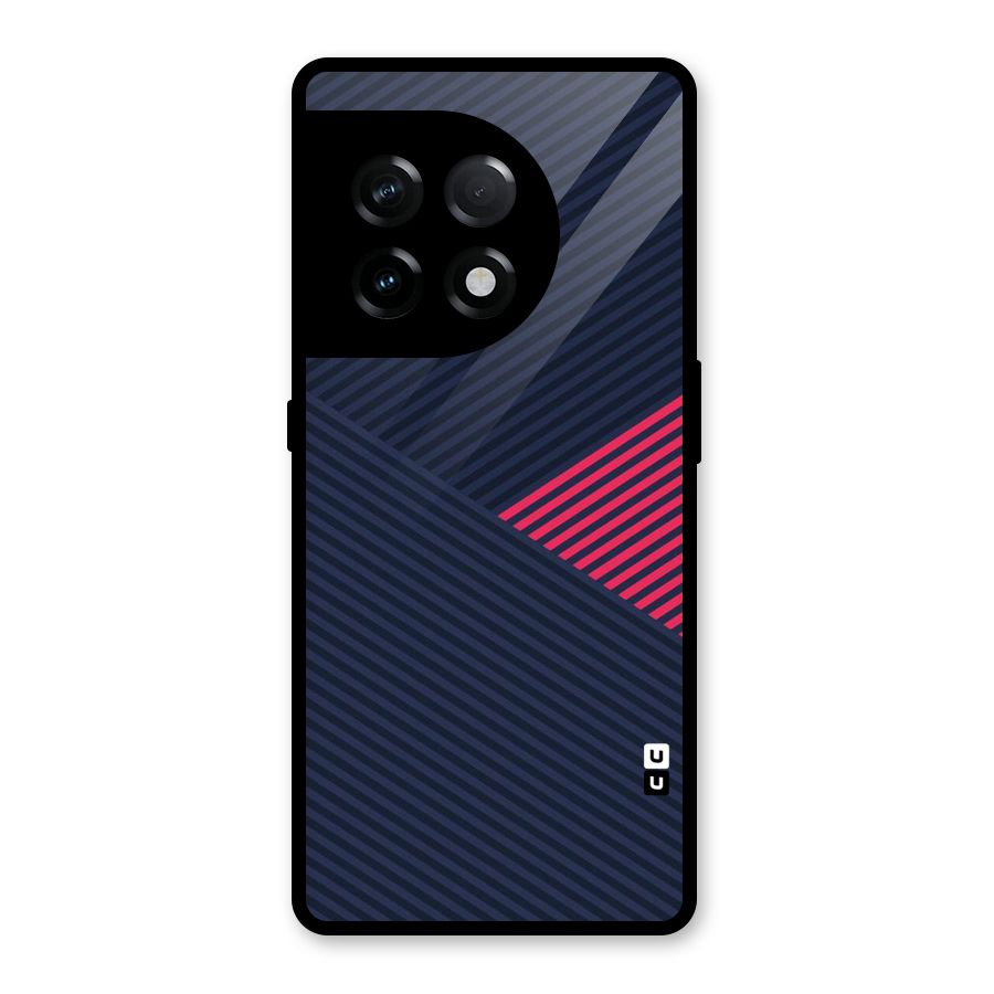 Criscros Stripes Glass Back Case for OnePlus 11R