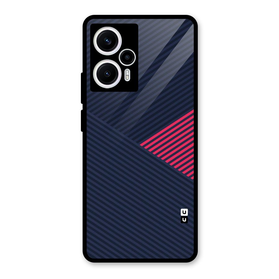 Criscros Stripes Glass Back Case for Poco F5