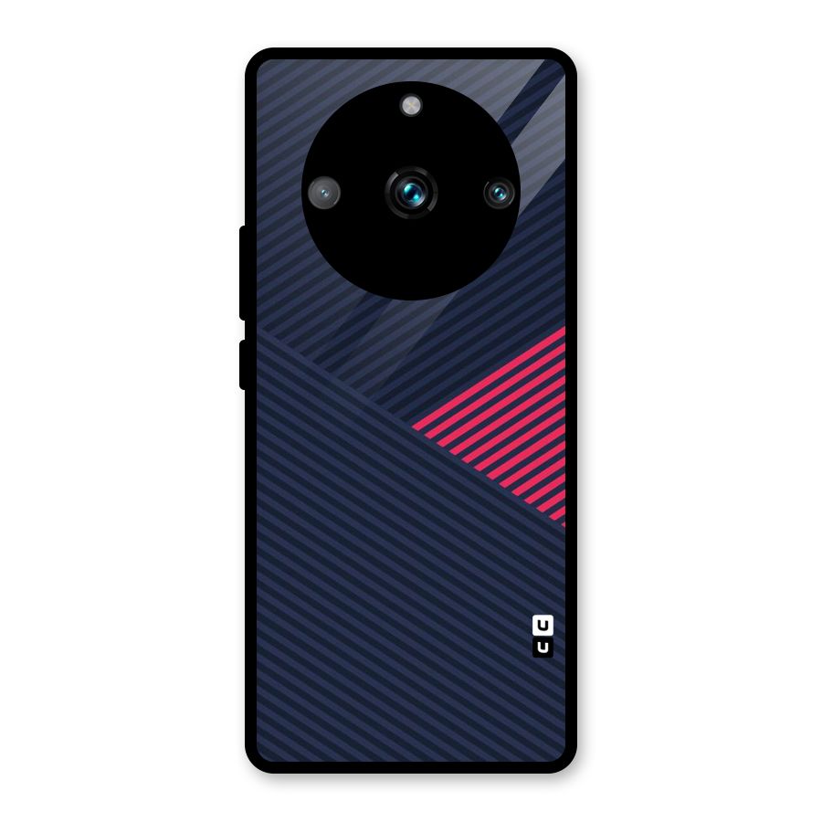 Criscros Stripes Glass Back Case for Realme 11 Pro Plus