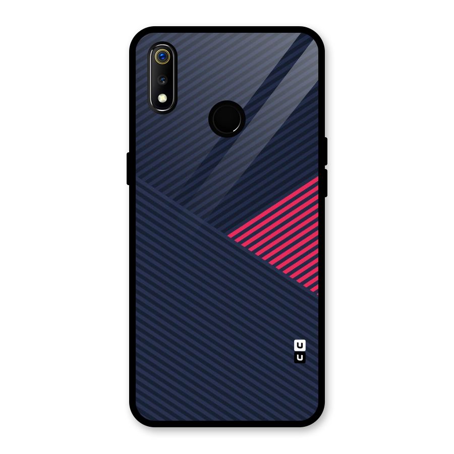 Criscros Stripes Glass Back Case for Realme 3
