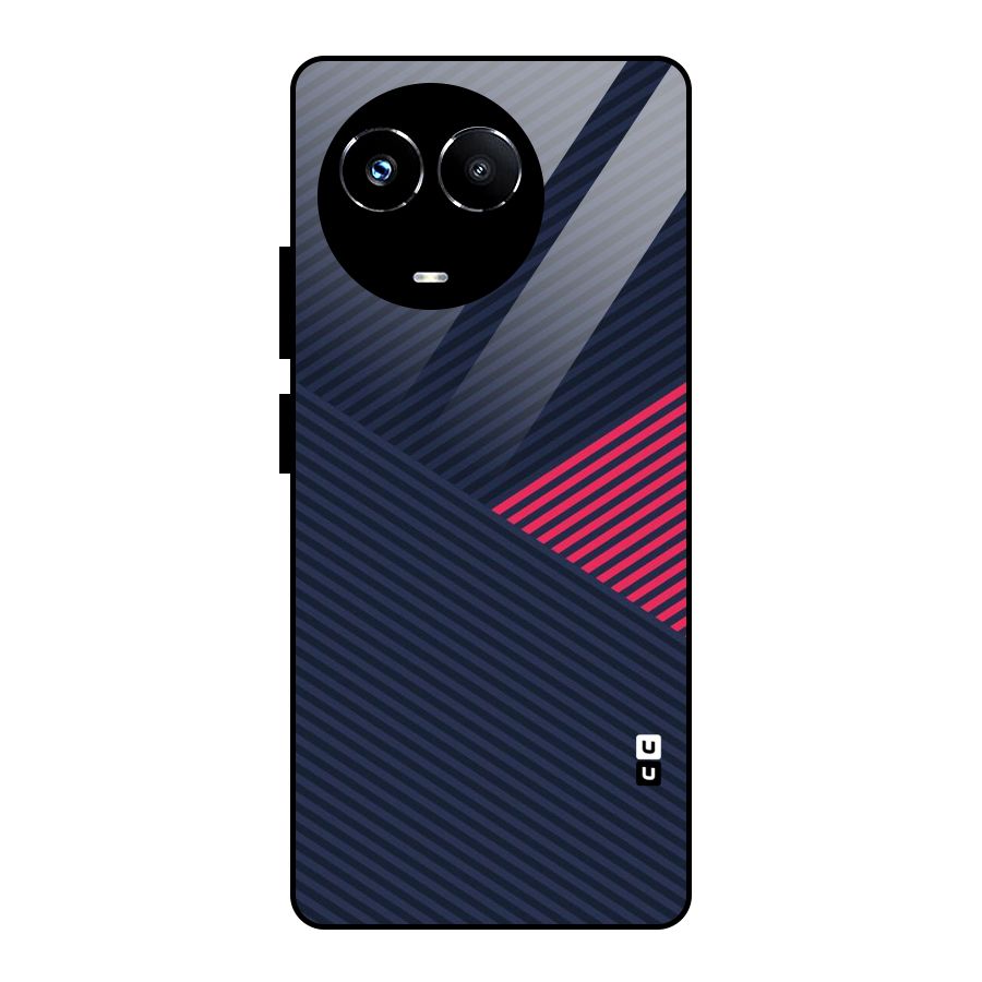 Criscros Stripes Glass Back Case for Realme Narzo 60X