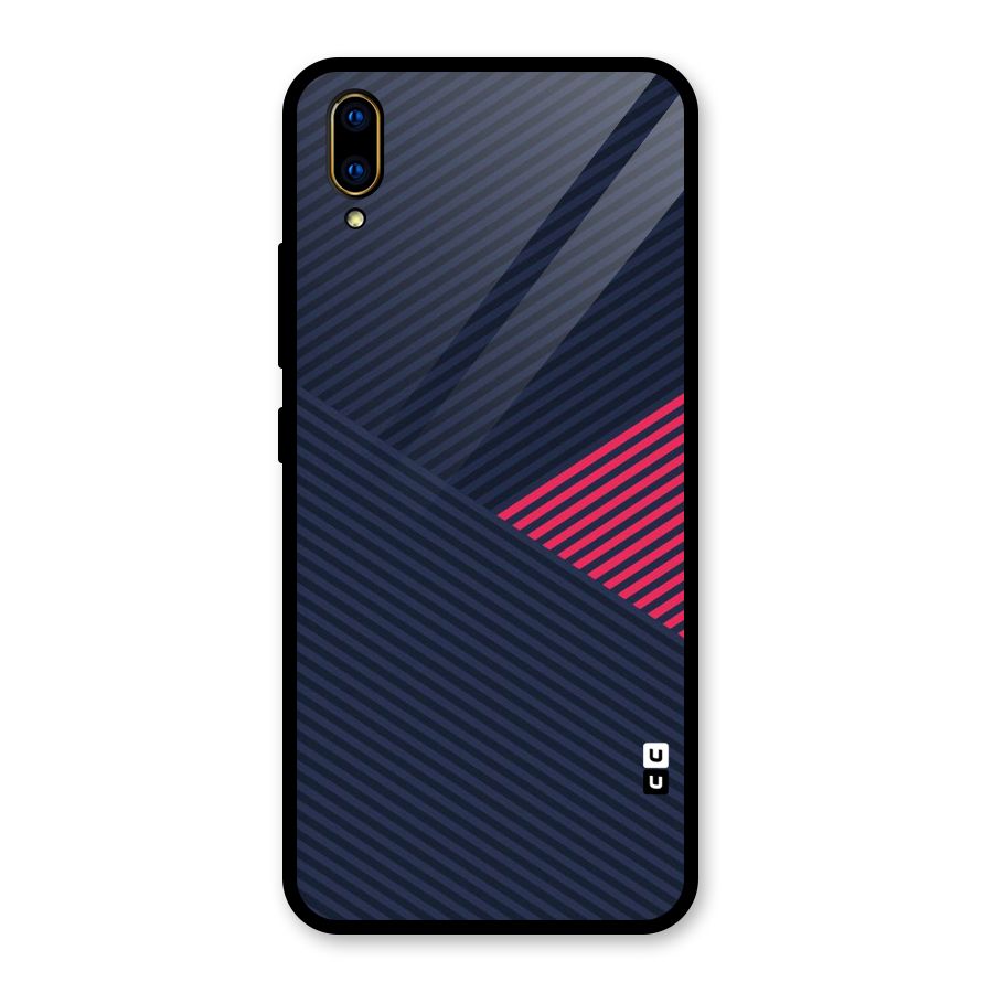 Criscros Stripes Glass Back Case for Vivo V11 Pro