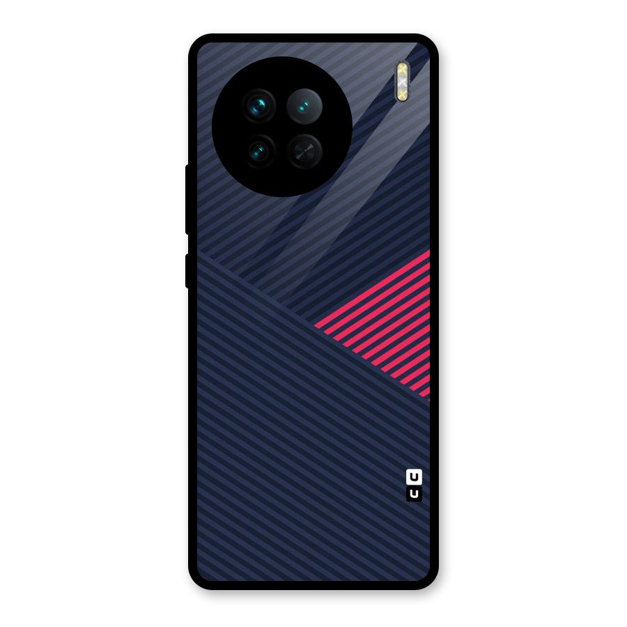 Criscros Stripes Glass Back Case for Vivo X90