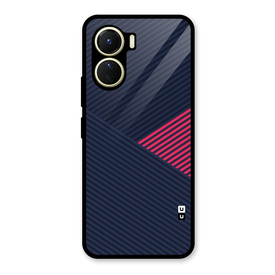 Criscros Stripes Glass Back Case for Vivo Y16
