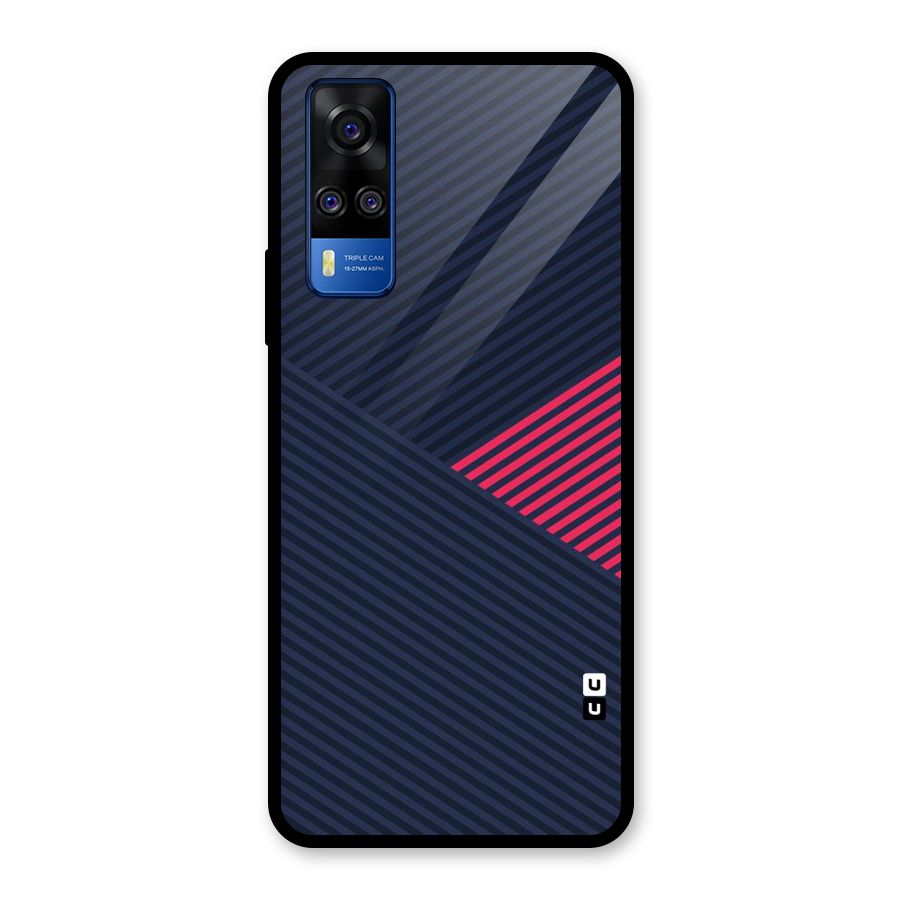 Criscros Stripes Glass Back Case for Vivo Y31