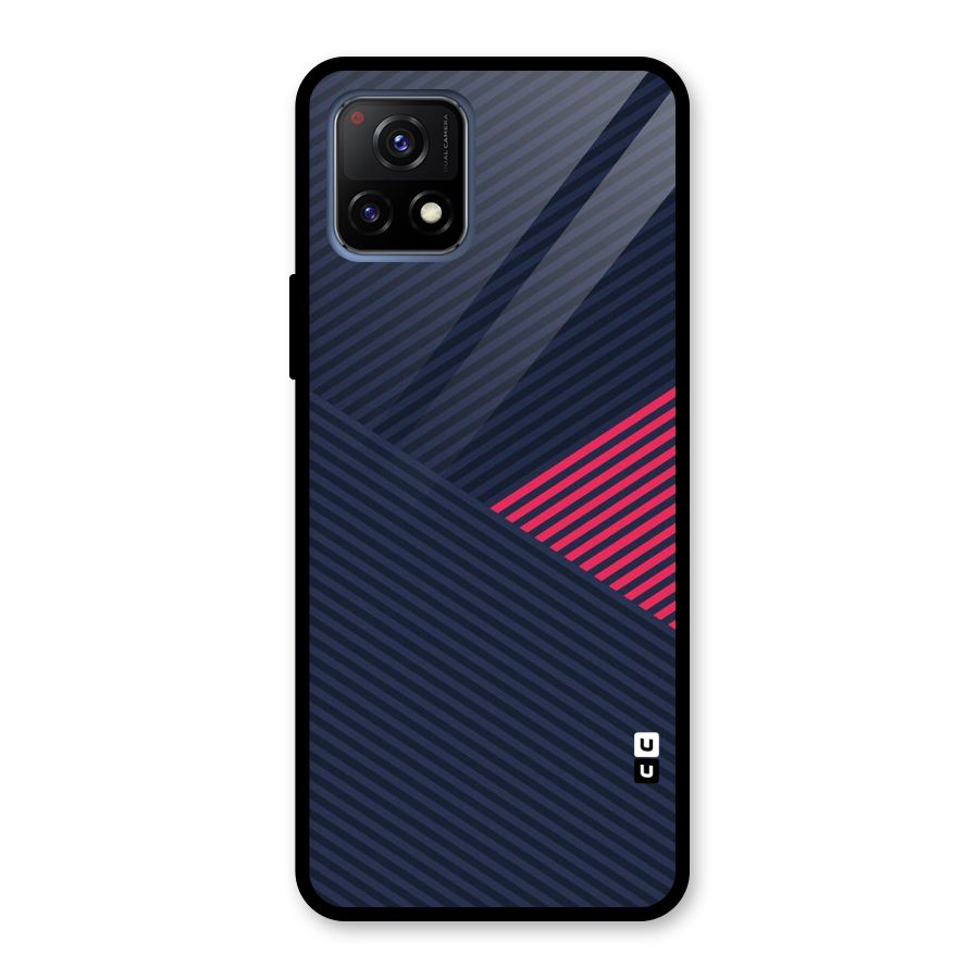 Criscros Stripes Glass Back Case for Vivo Y72 5G