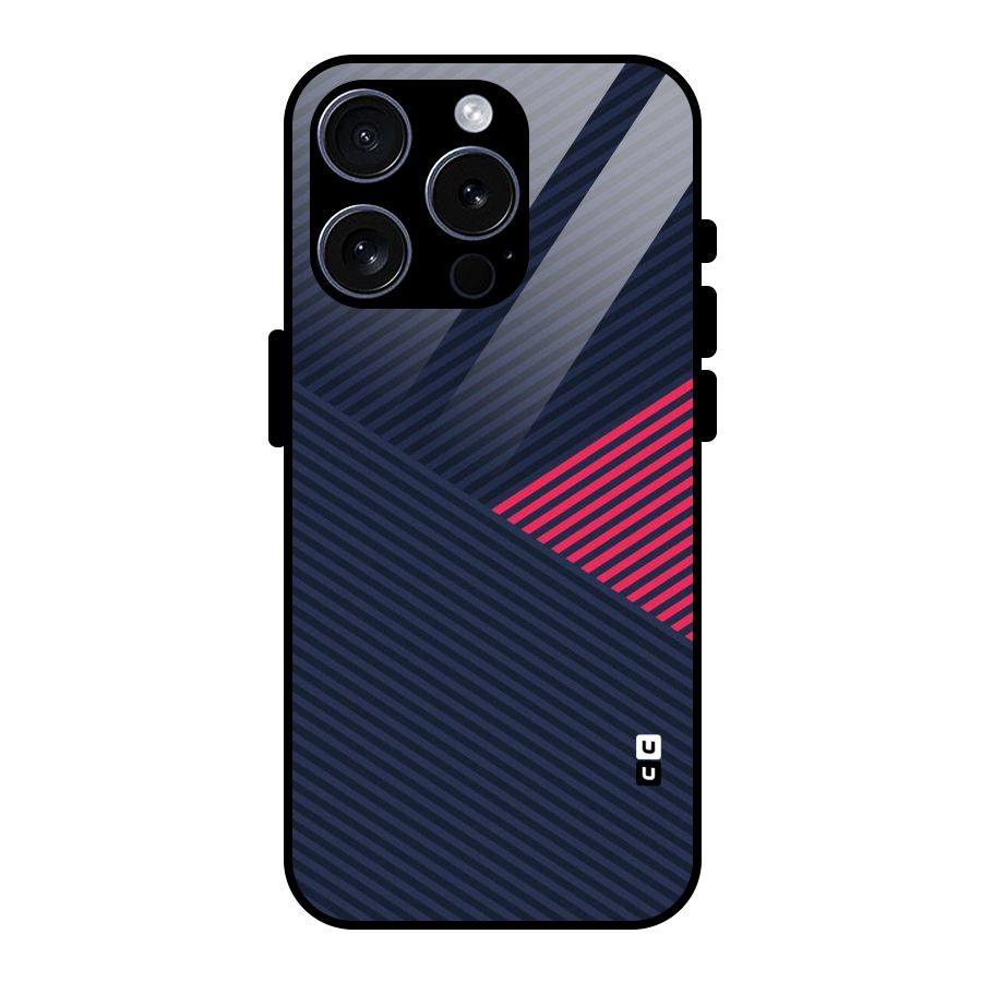 Criscros Stripes Glass Back Case for iPhone 15 Pro