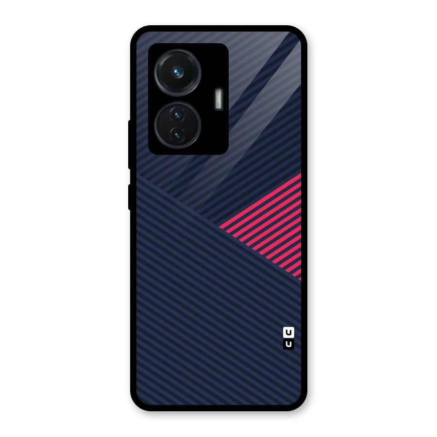 Criscros Stripes Glass Back Case for iQOO Z6 44W
