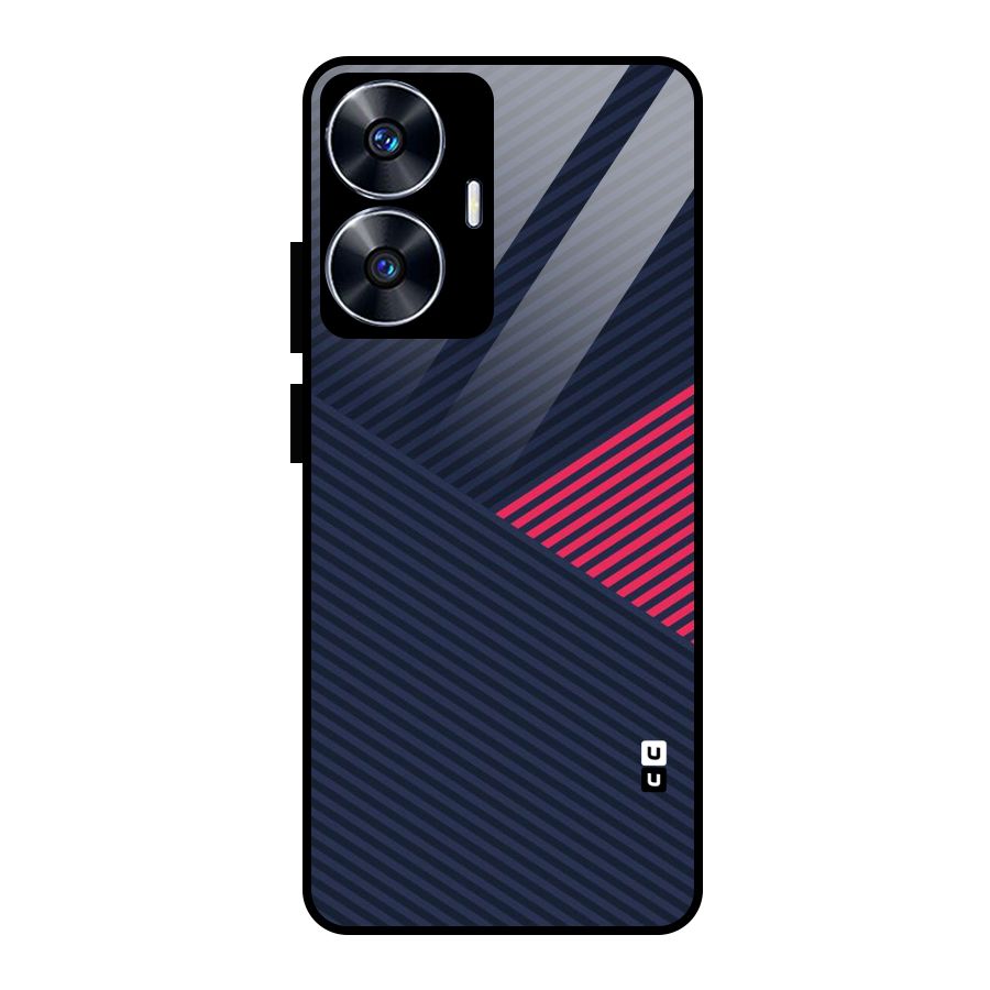 Criscros Stripes Glass Back Case for realme C55