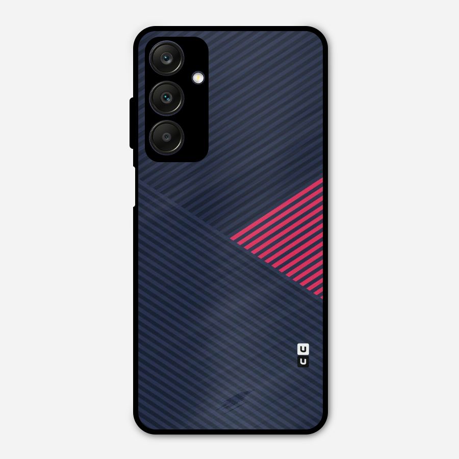 Criscros Stripes Metal Back Case for Galaxy A25 5G