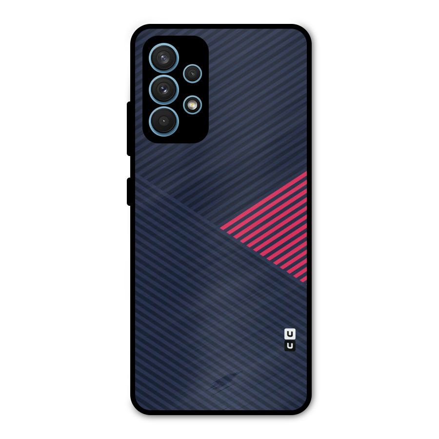 Criscros Stripes Metal Back Case for Galaxy A32