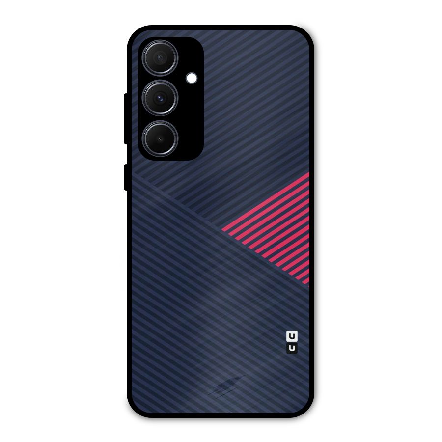 Criscros Stripes Metal Back Case for Galaxy A35