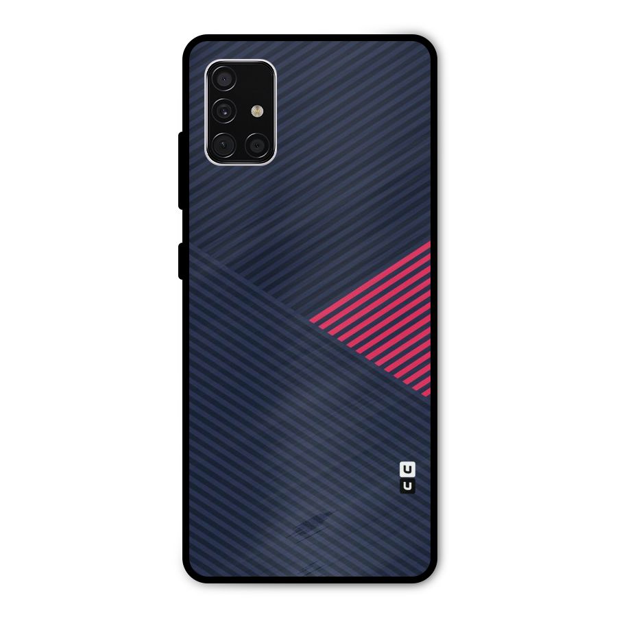 Criscros Stripes Metal Back Case for Galaxy A51