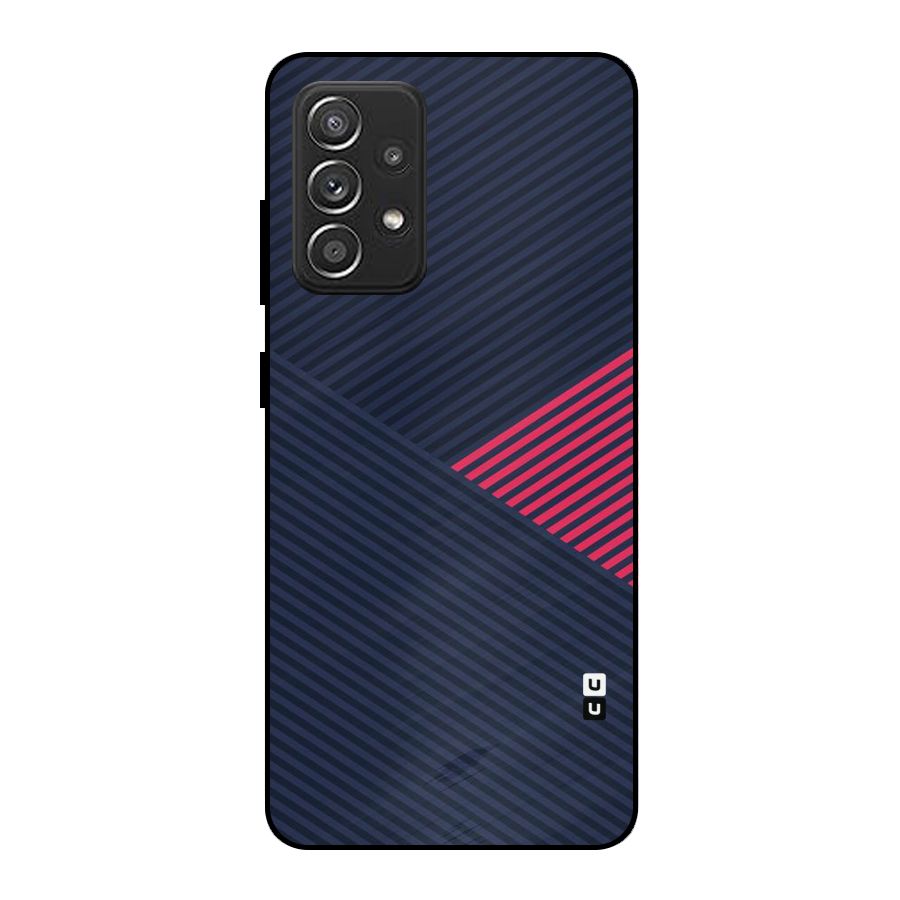 Criscros Stripes Metal Back Case for Galaxy A52s 5G