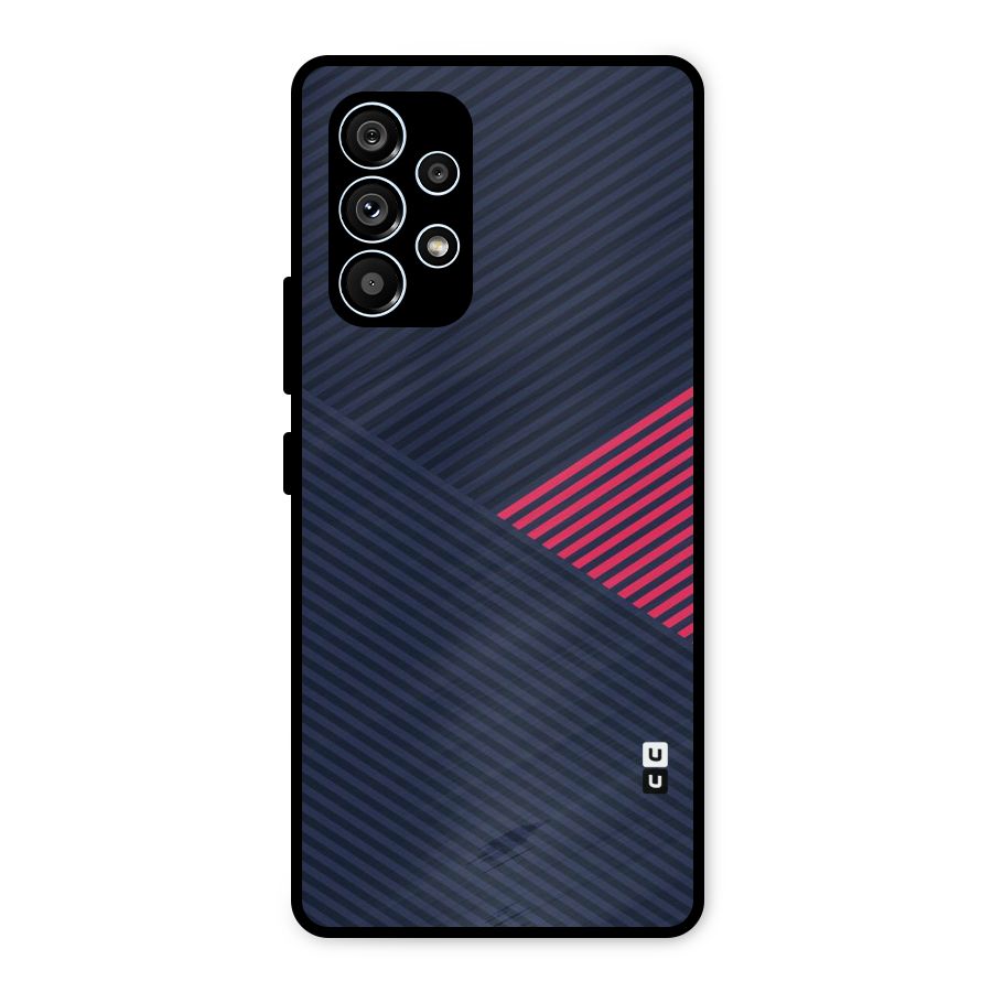 Criscros Stripes Metal Back Case for Galaxy A53 5G