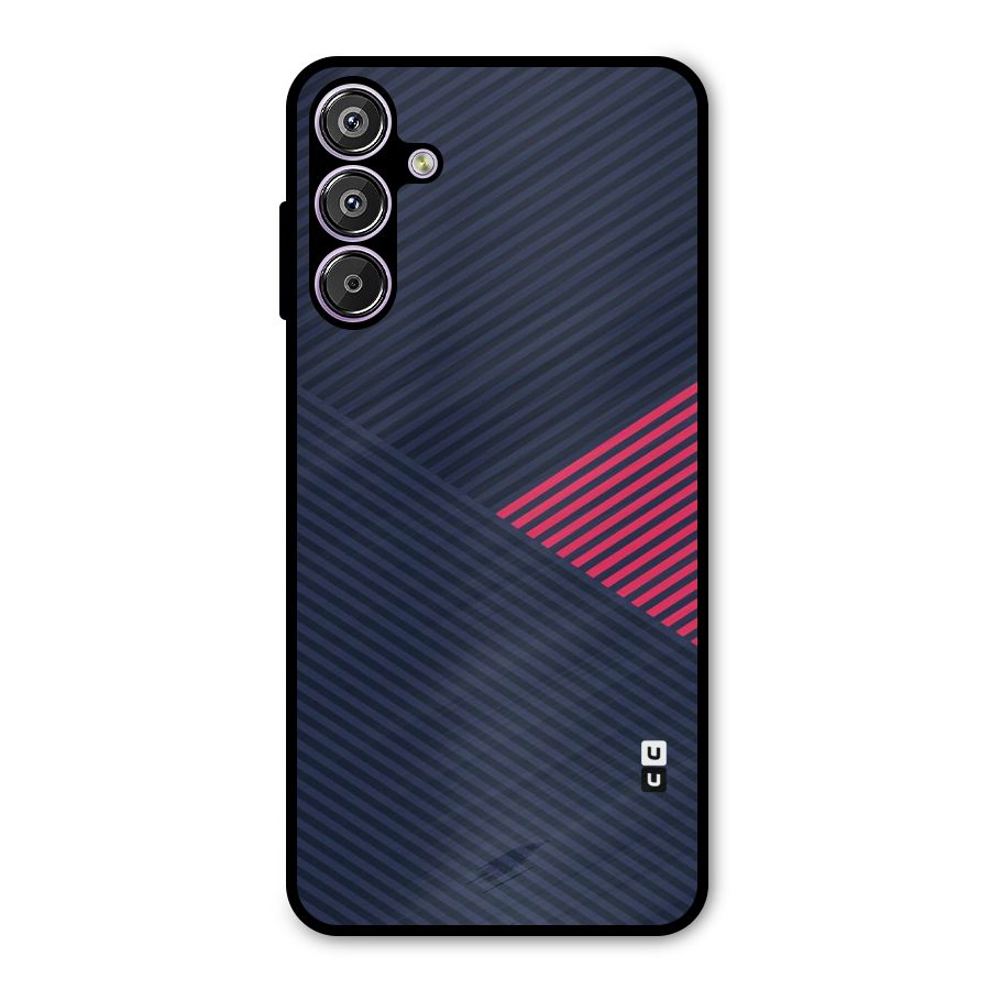 Criscros Stripes Metal Back Case for Galaxy F15