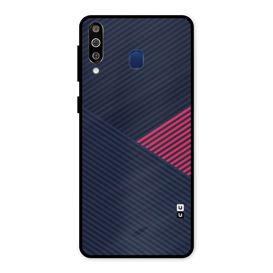 Criscros Stripes Metal Back Case for Galaxy M30