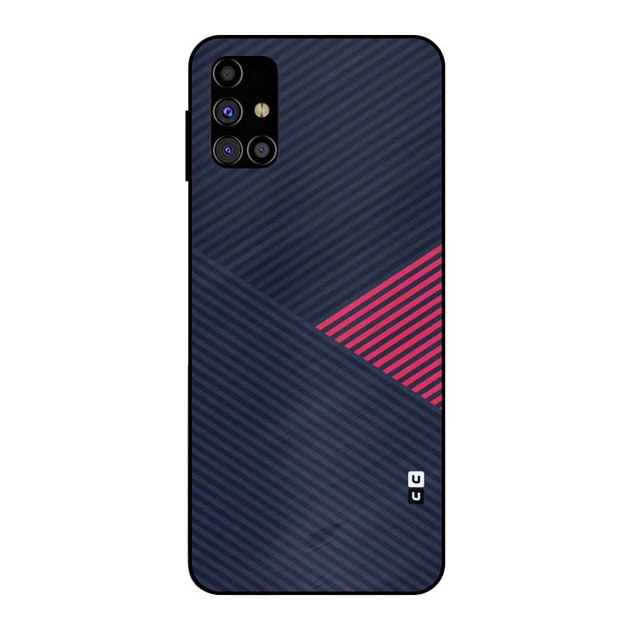 Criscros Stripes Metal Back Case for Galaxy M31s