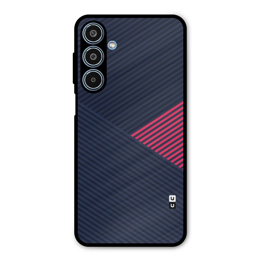 Criscros Stripes Metal Back Case for Galaxy M35