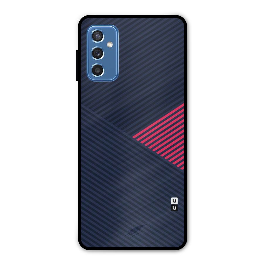 Criscros Stripes Metal Back Case for Galaxy M52 5G